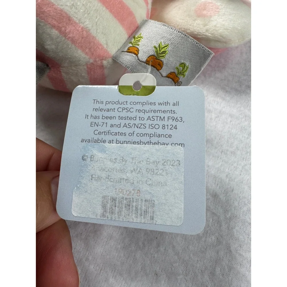 Bunnies by the Bay Baby NWT Butterfly Plush Pink Striped Polka Dot